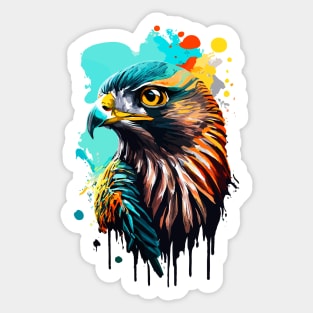 Falcon Colourful - Cute Falcon Bird Sticker